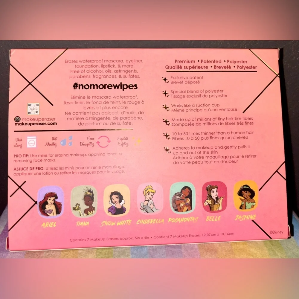 Disney Makeup Eraser Set  w/ 3 lip glosses and set of 5 socks - Picture 3 of 14